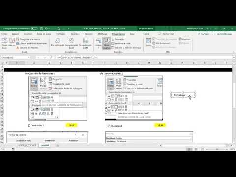 Excel 2016 : Comment créer une case à cocher par deux méthodes sur Excel en moins de 3 min.