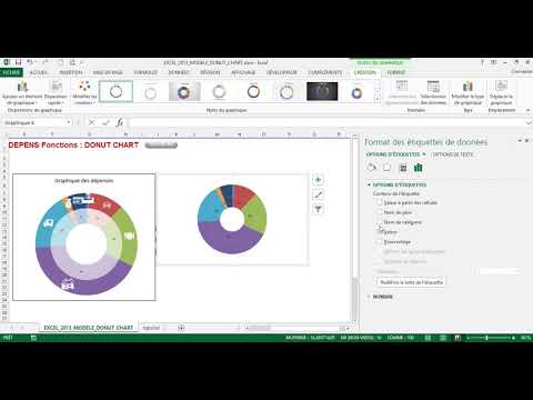 Excel 2013 : Comment faire un graphique donuts sur Excel en moins de 4 min.
