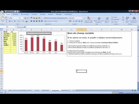 Excel 2007 : Comment faire un graphique dynamique sur Excel en moins de 5 min.
