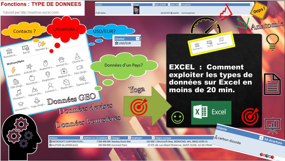 EXCEL : Comment exploiter les types de données sur Excel en moins de 20 min.
